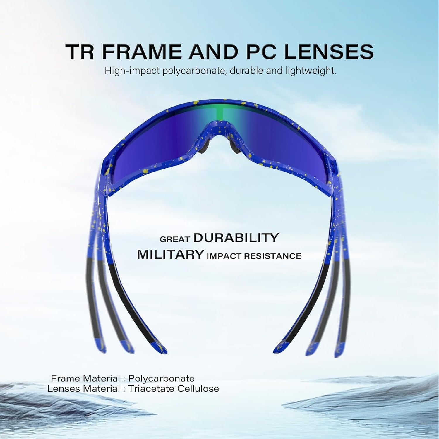 Gafas de sol deportivas WGKVP 5051 UV400 polarizadas