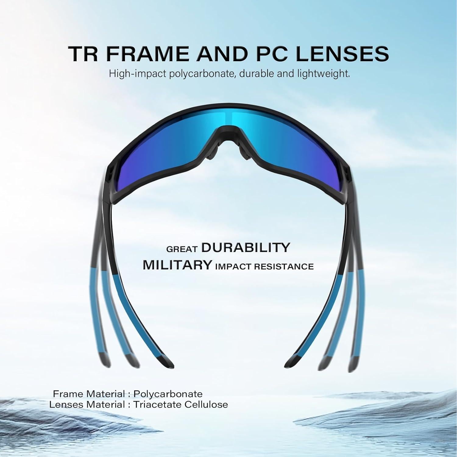 Gafas de sol deportivas WGKVP 5051 UV400 polarizadas