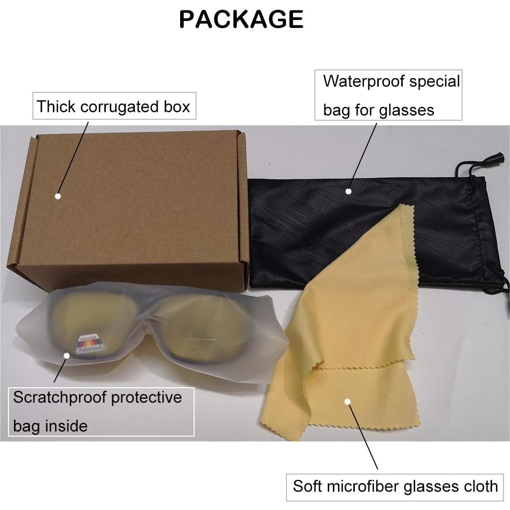 Gafas de Conducción Nocturna Polarizadas HD RX Marco Negro