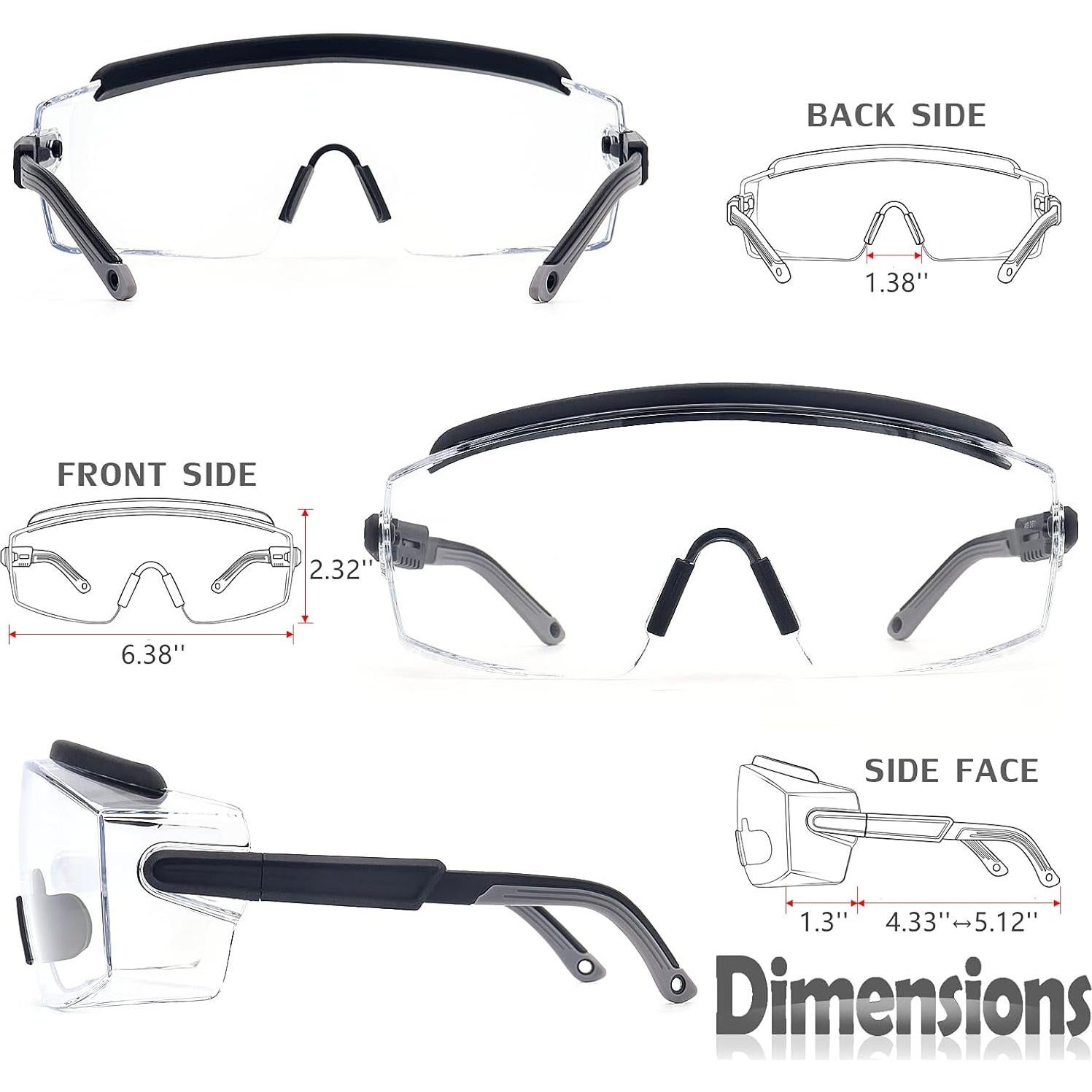 Gafas de Seguridad Antivaho UKNOW Envolventes ANSI Z87.1