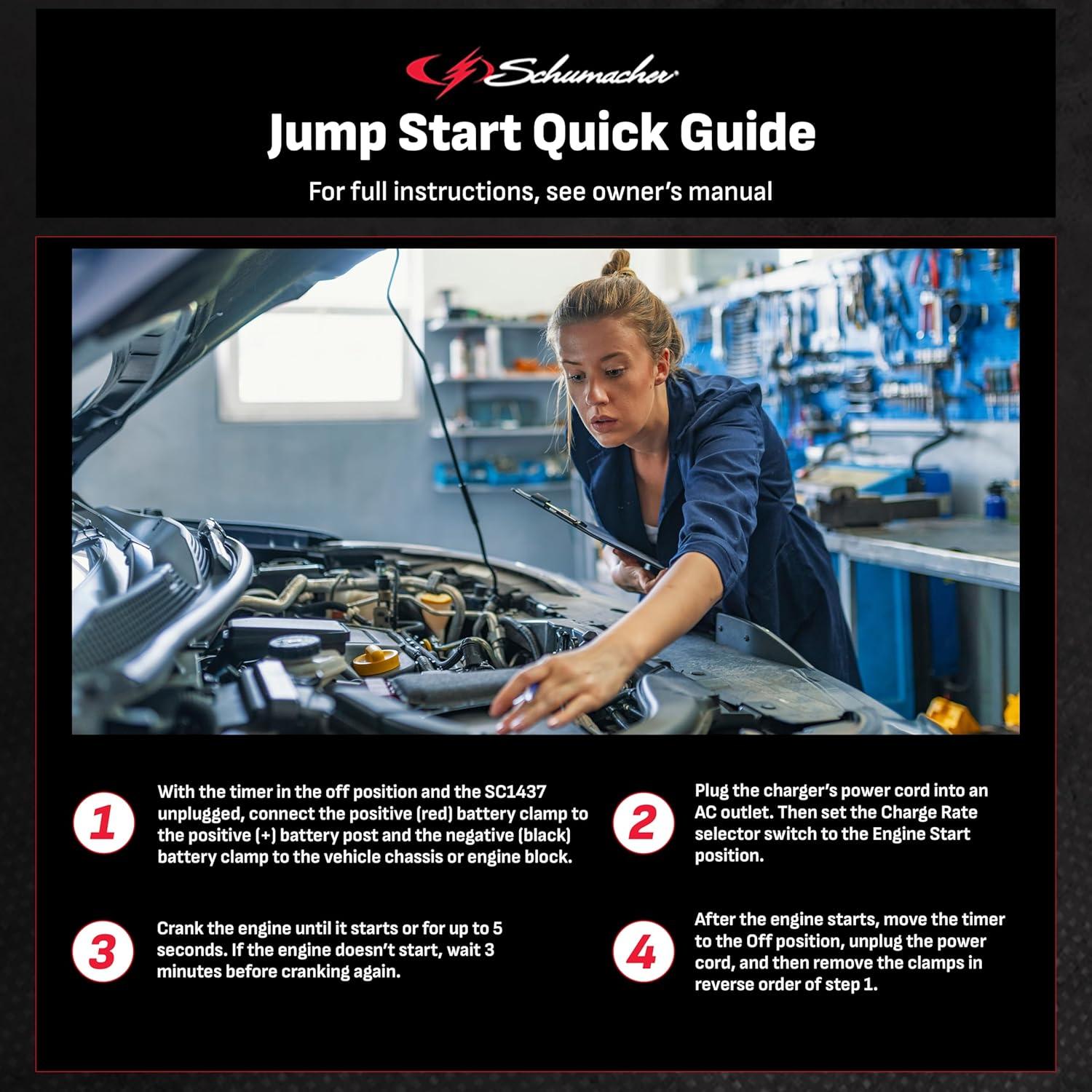 Cargador de Batería Schumacher SC1437 150A 12V Manual