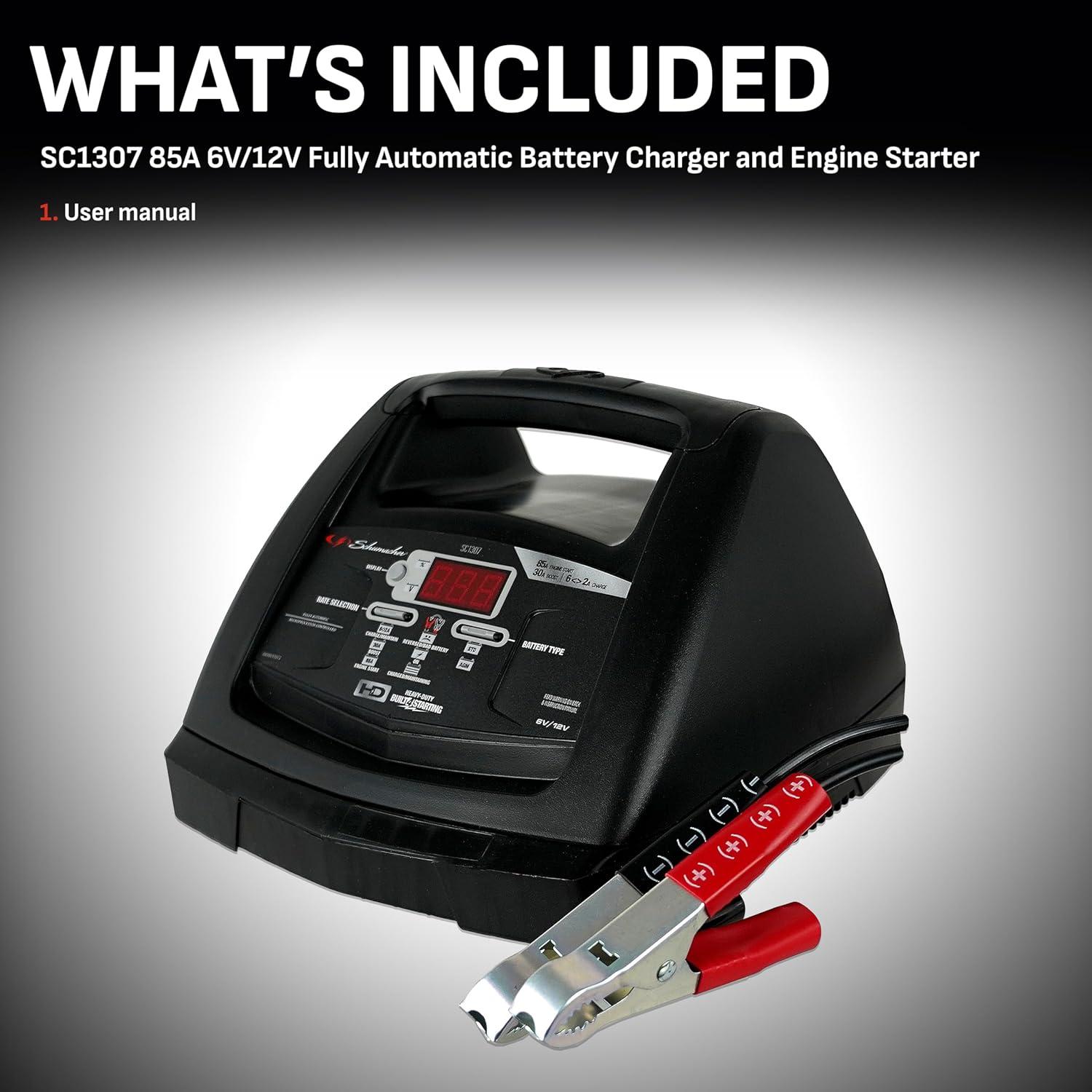 Cargador y Arrancador Schumacher SC1307 6-en-1 85A 6-12V