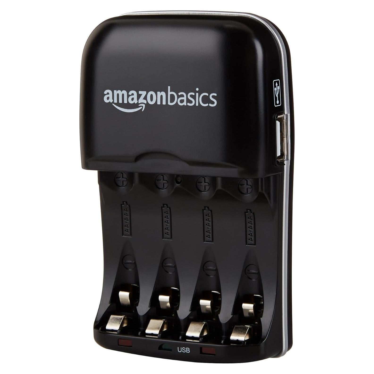 Cargador de Baterías Recargables Amazon Basics USB AA AAA