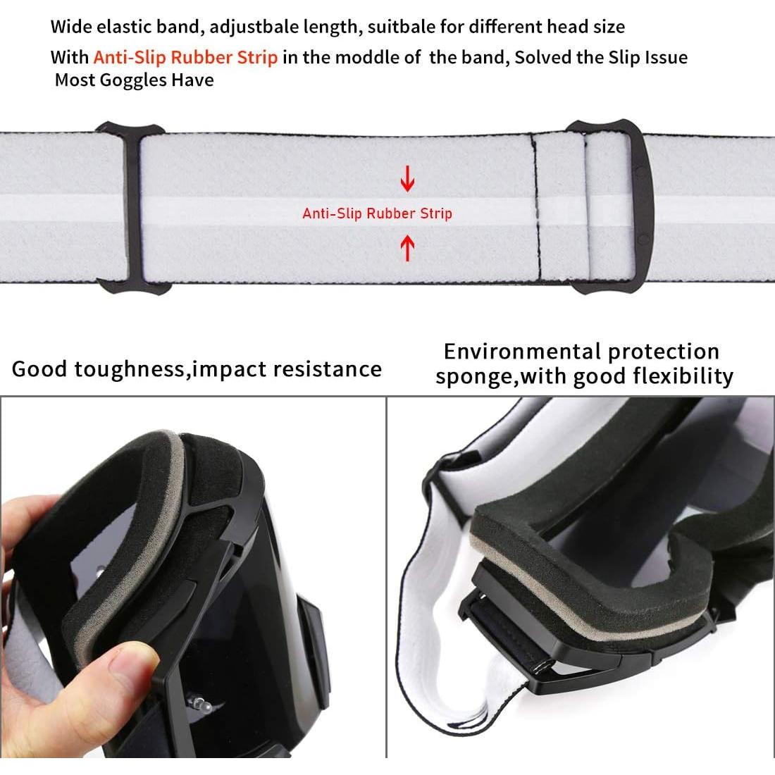 Gafas de Motocicleta ZDATT ZSP UV 100% Ajustables