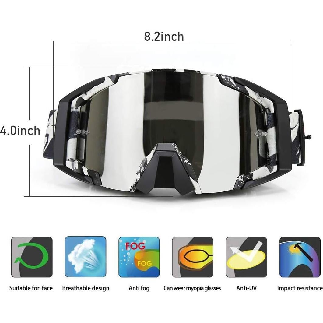 Gafas de Motocross ZDATT ZSP Anti-UV Ajustables