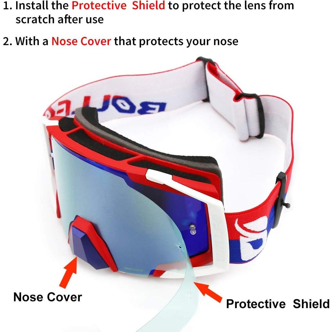 Gafas de Motocross ZDATT ZSP Anti-UV Ajustables para Casco