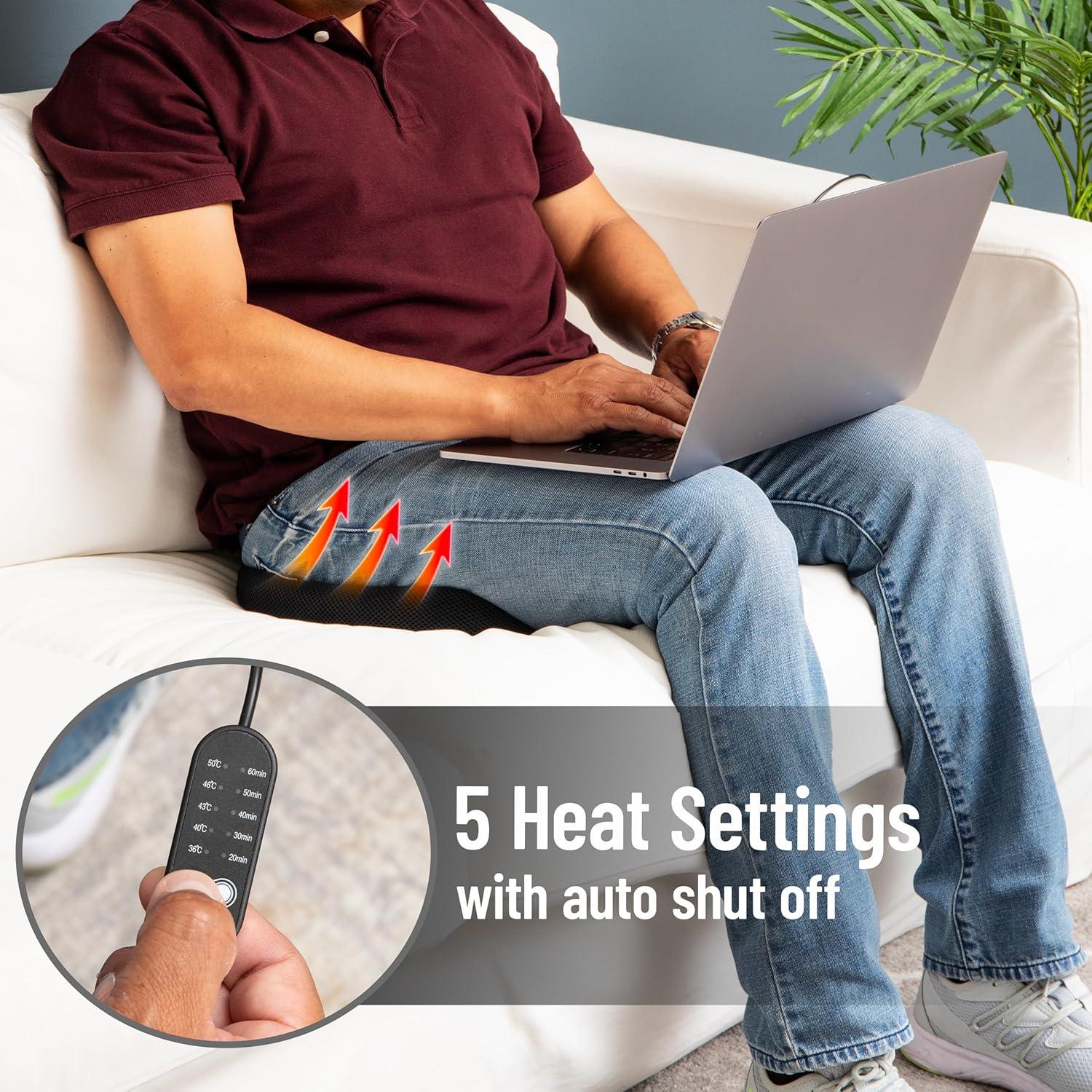 Cojín de Asiento Calentado Mind Reader Air-Cloud 45.7x34.3cm