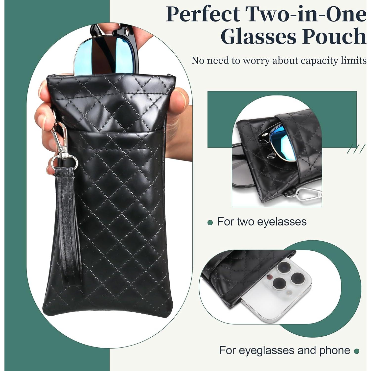 Estuche Doble para Gafas RayLove Negro con Correa