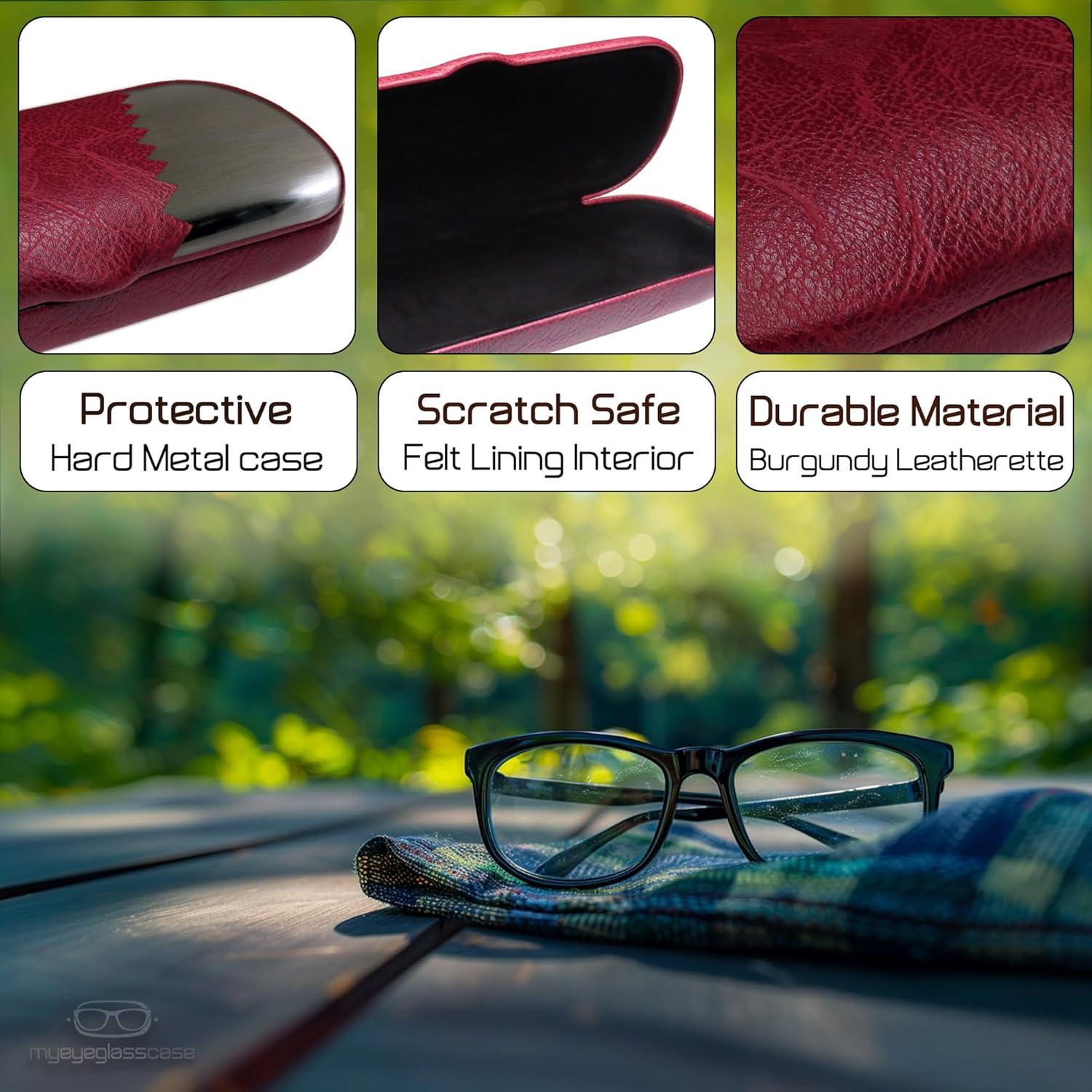 Estuche Duro para Gafas MyEyeglassCase Burdeos S5