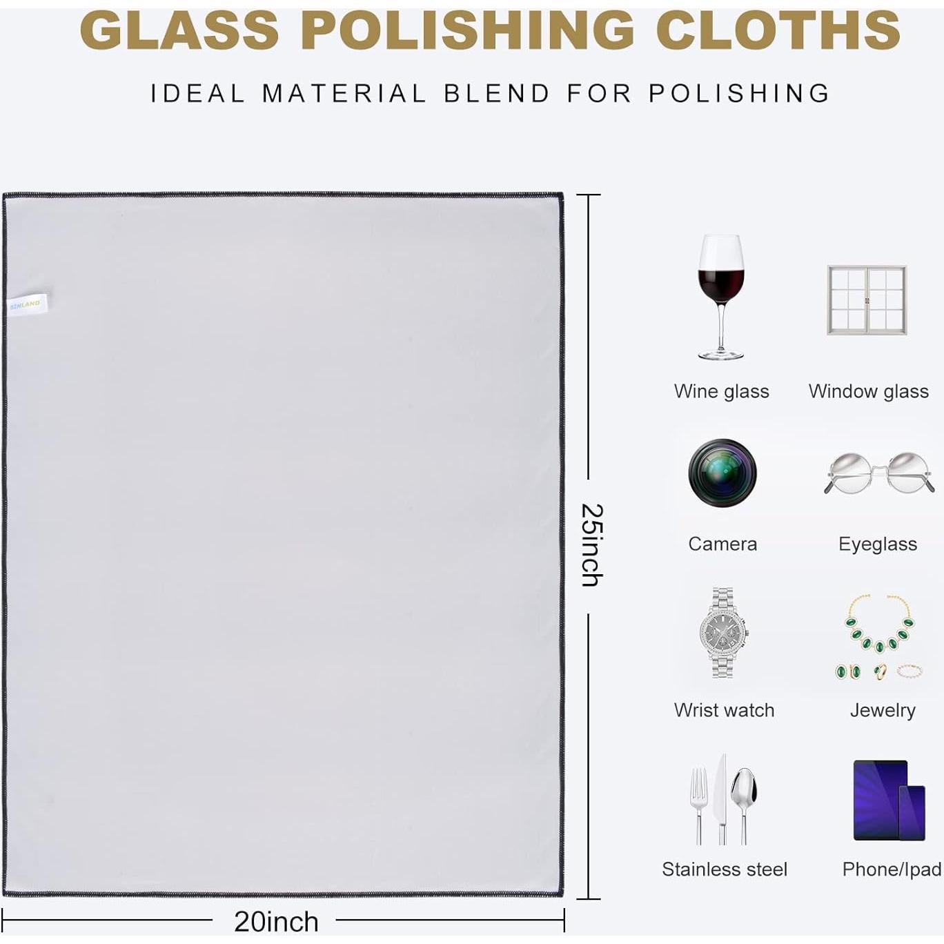 Paños de Pulido SINLAND Microfibra 50x63 cm Paquete de 4