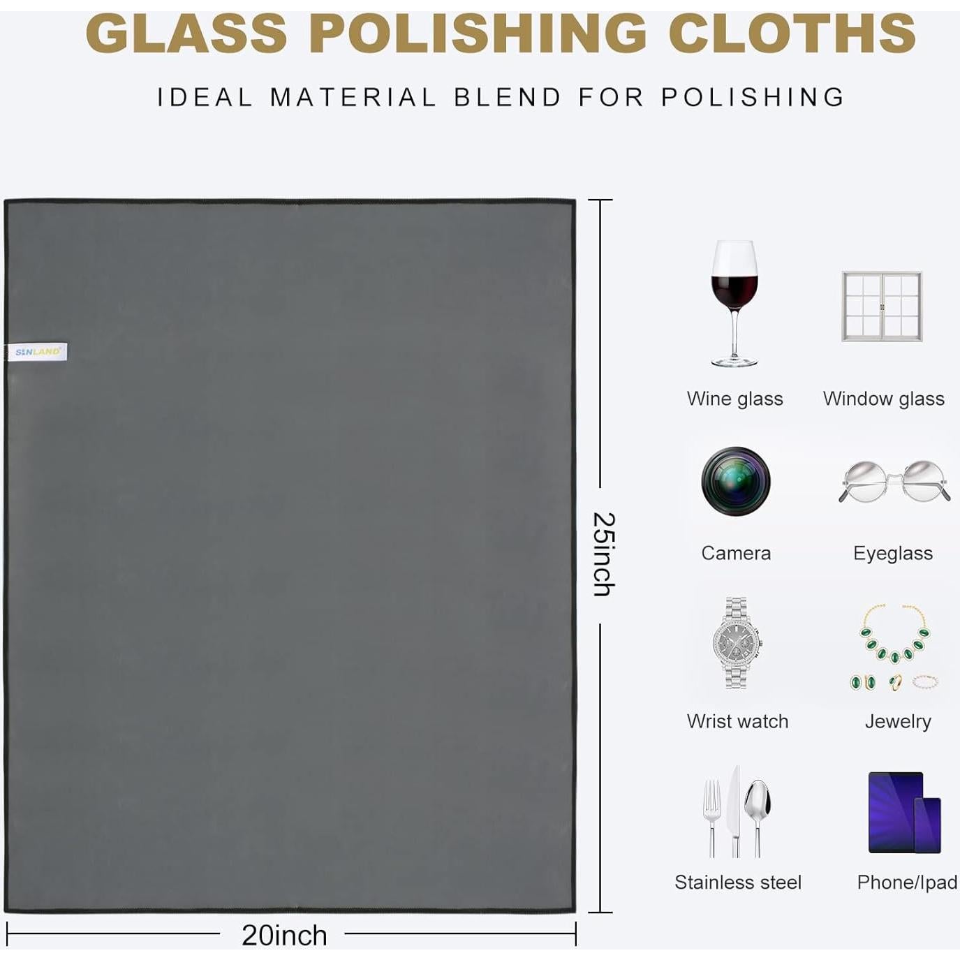 Paños de Microfibra SINLAND 50x63 cm Paquete de 4 Gris