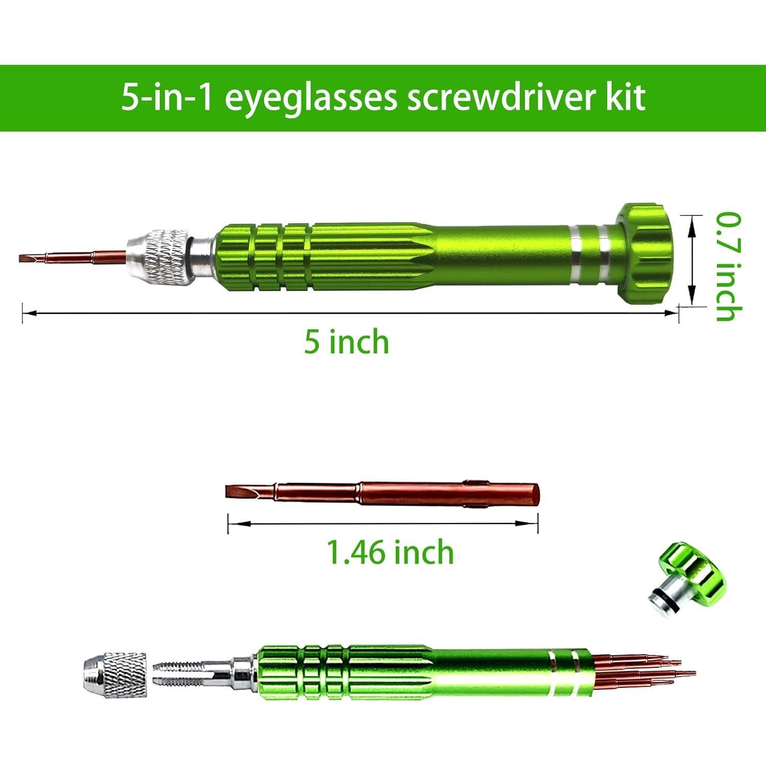 Kit de Reparación de Gafas Tasainu 5 en 1 Verde