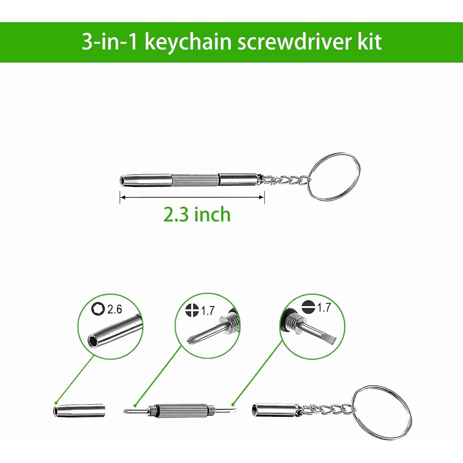 Kit de Reparación de Gafas Tasainu 5 en 1 Verde