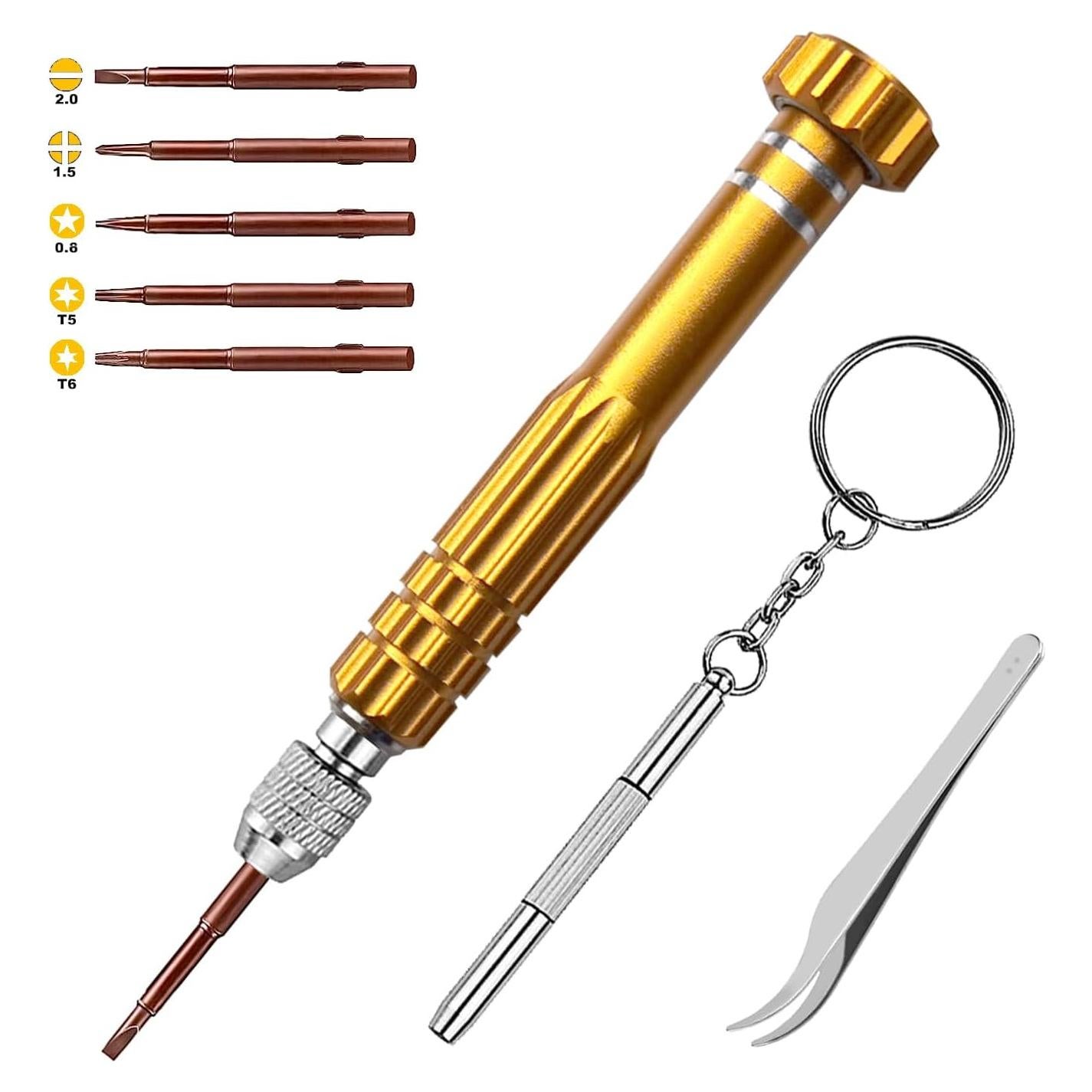 Kit de Reparación de Gafas Tasainu 5 en 1 con Destornilladores