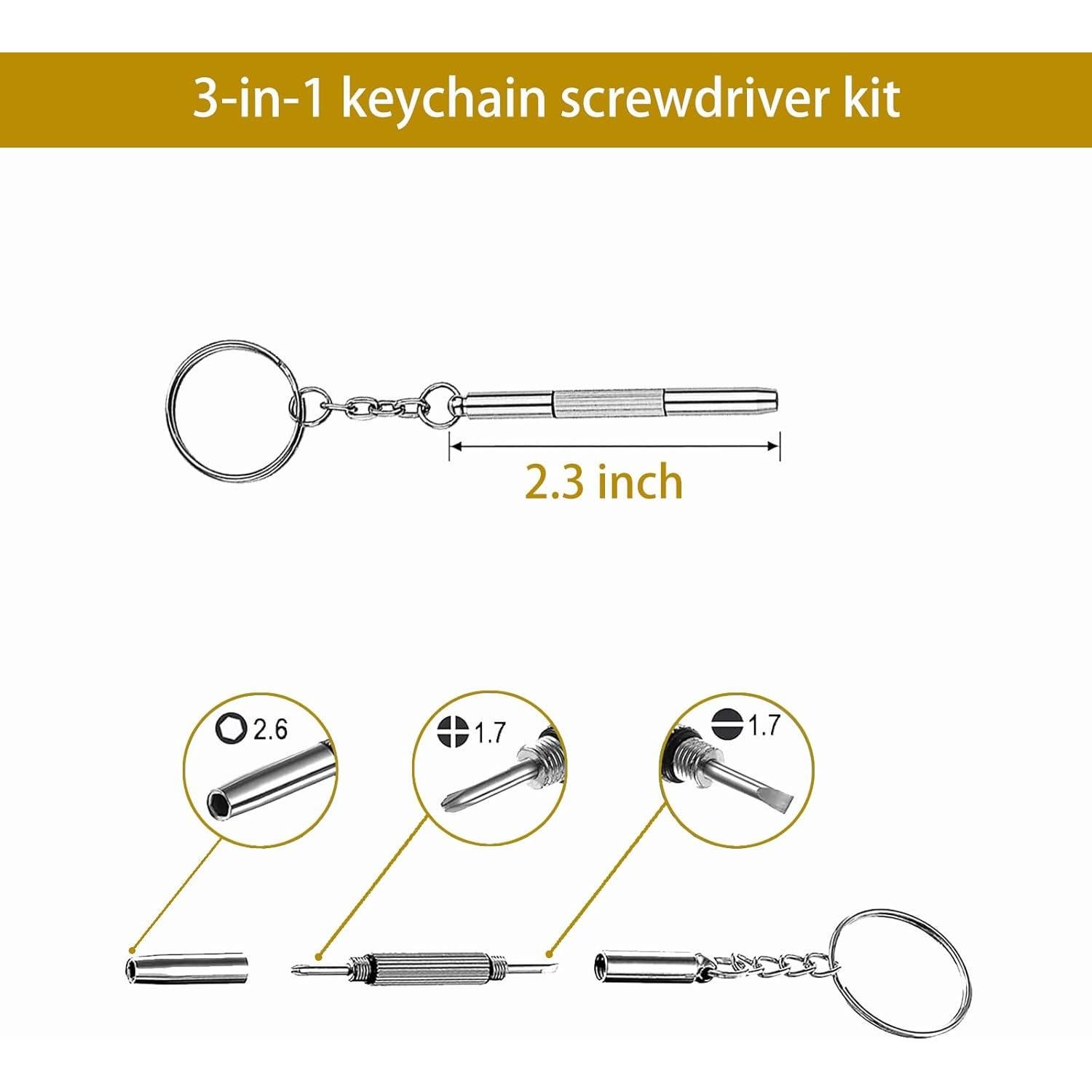 Kit de Reparación de Gafas Tasainu 5 en 1 con Destornilladores