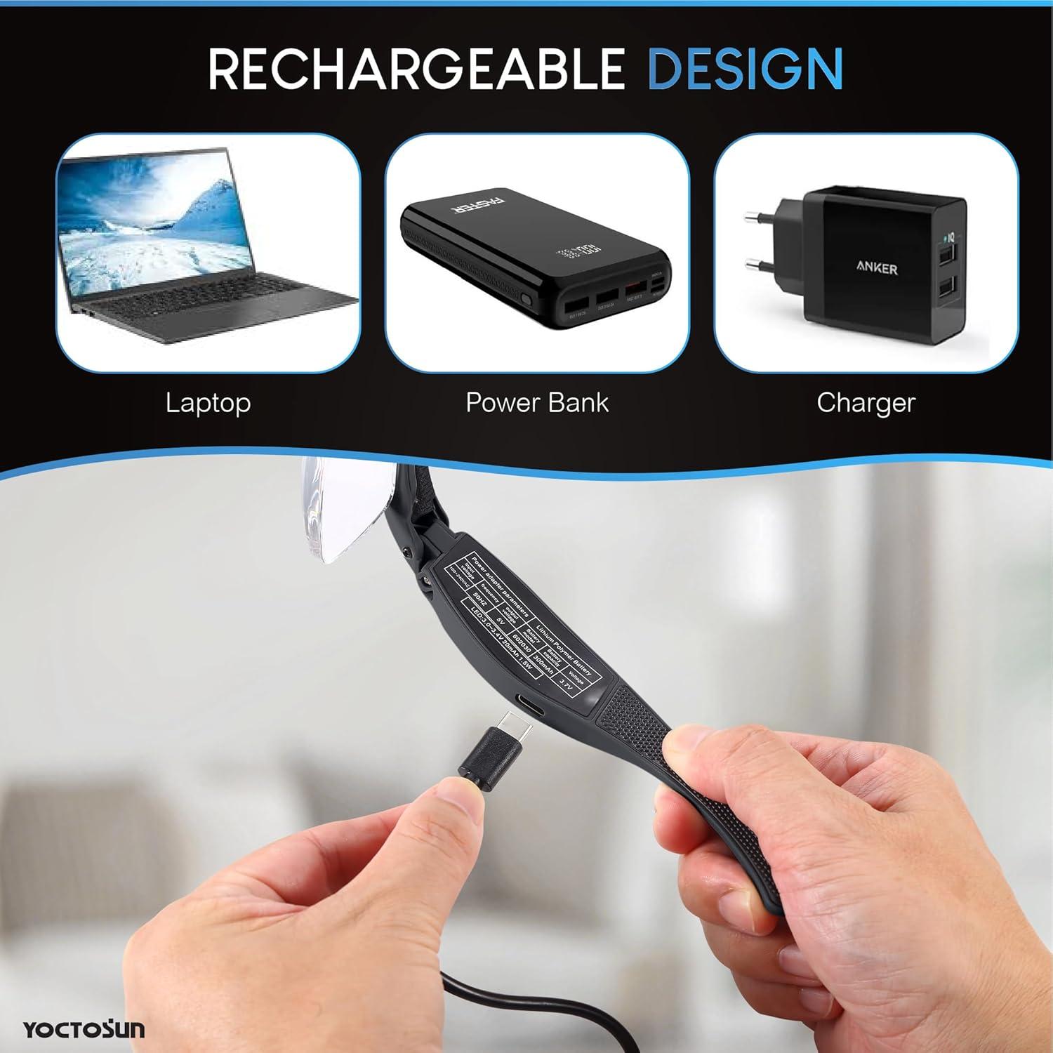 Lupa YOCTOSUN con Diadema y 5 Lentes de Aumento