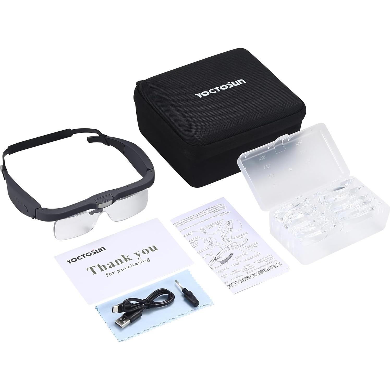 Lupa YOCTOSUN con Diadema y 5 Lentes de Aumento