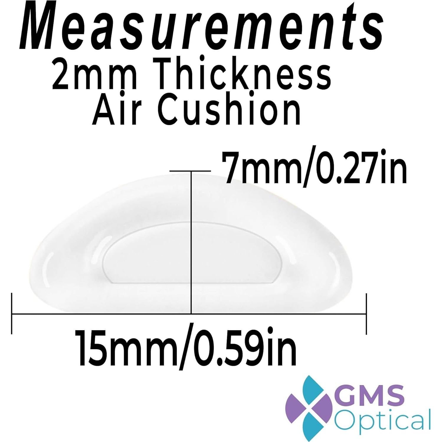 Almohadillas de Nariz GMS Óptico 2mm x 15mm - 5 Pares
