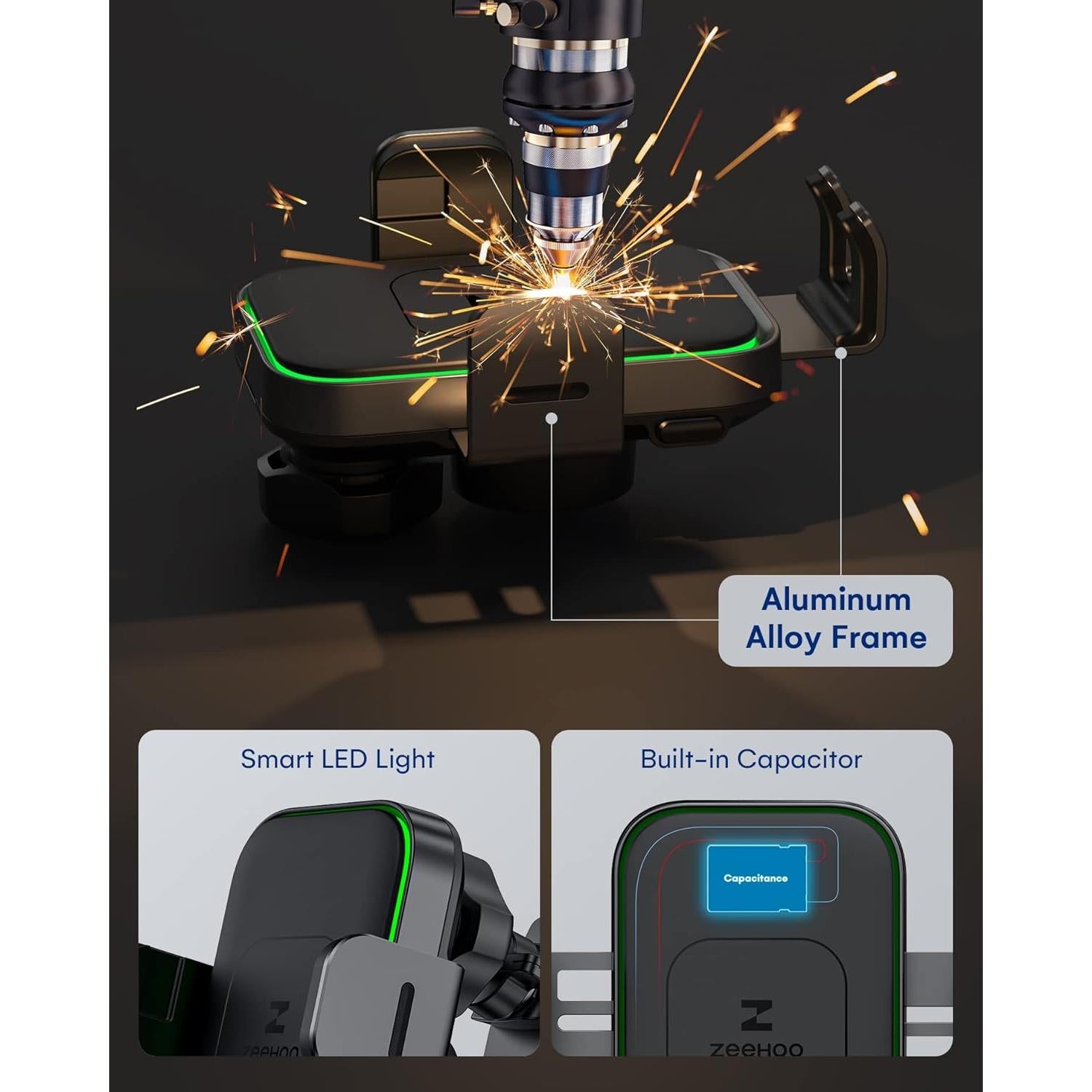 Cargador Inalámbrico para Auto ZeeHoo DUOXX-X3 15W Doble Bobina