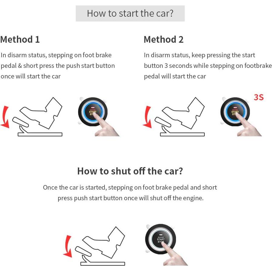 Sistema de Alarma de Coche EASYGUARD EC003N-K-1 PKE Remoto
