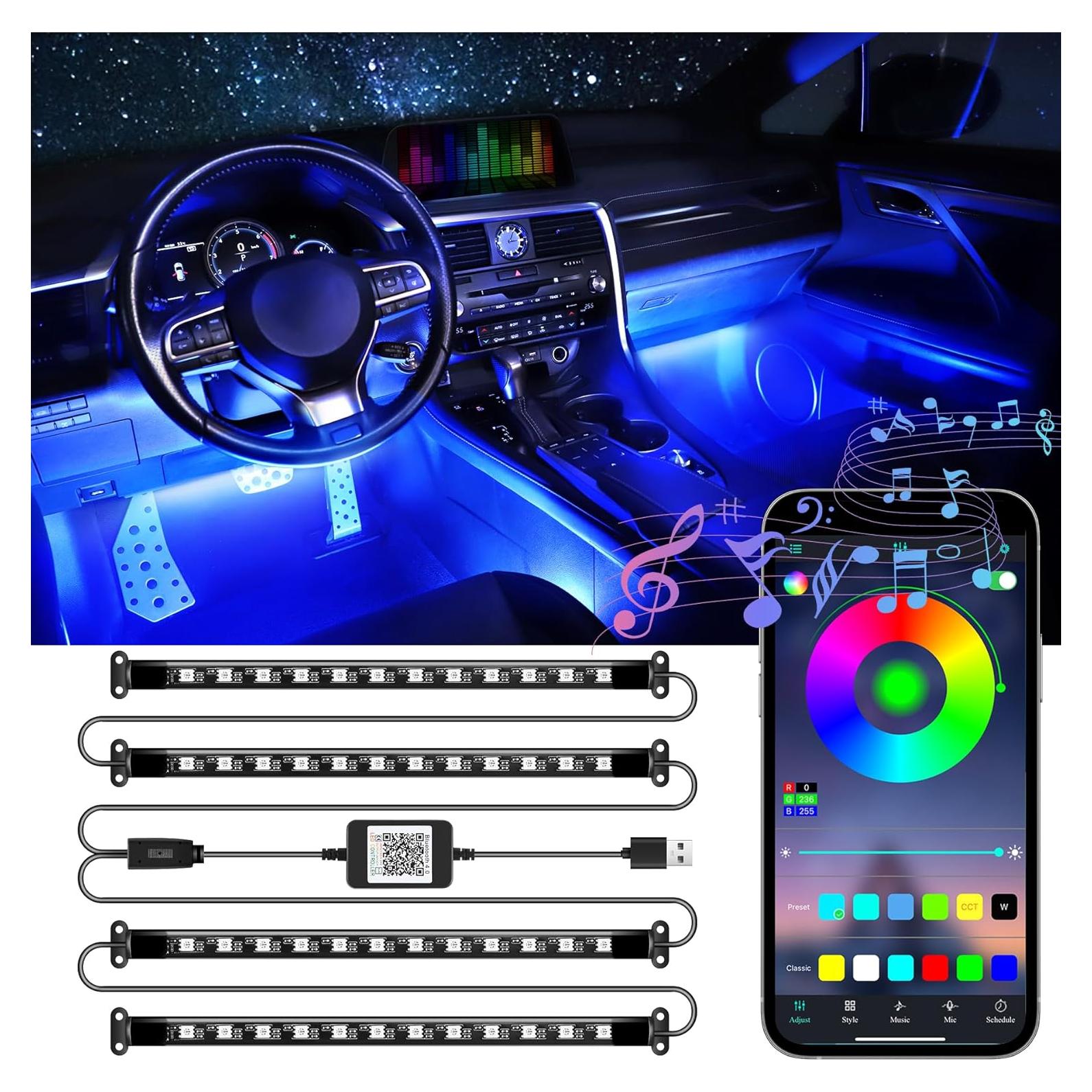 Luces LED de Interior LivTee RGB con Control App 4 Piezas