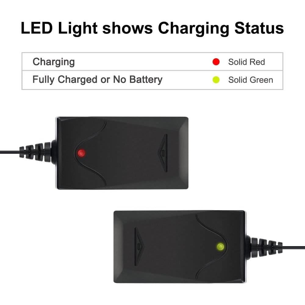 Cargador de Batería NASTIMA 6V 0.5A con LED y Clips