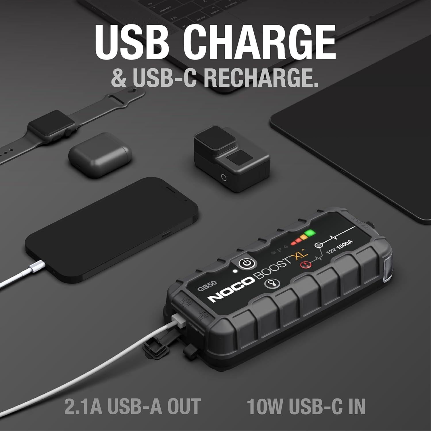 NOCO Boost XL GB50 1500A 12V Arrancador Batería Portátil