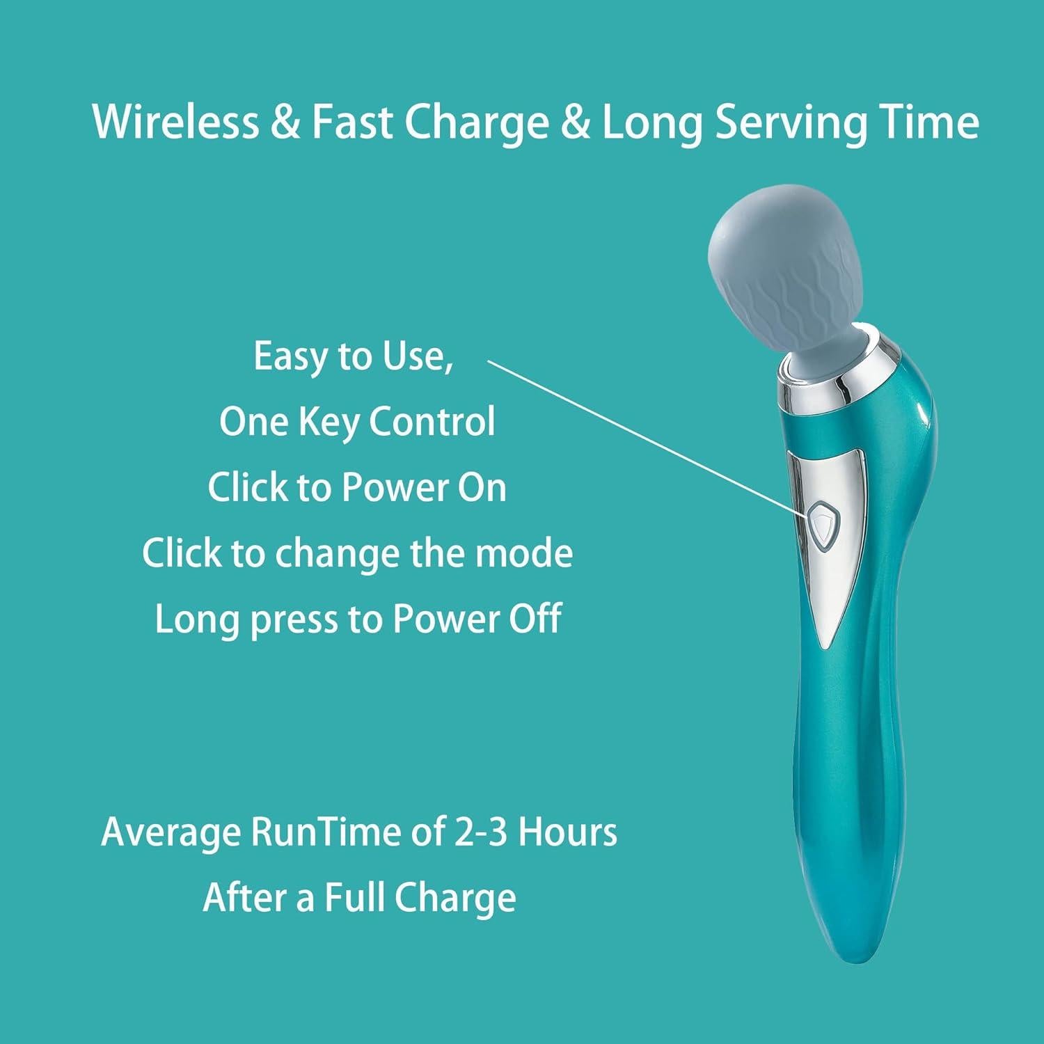 Masajeador Inalámbrico Asopal Portátil Recargable 22.86cm