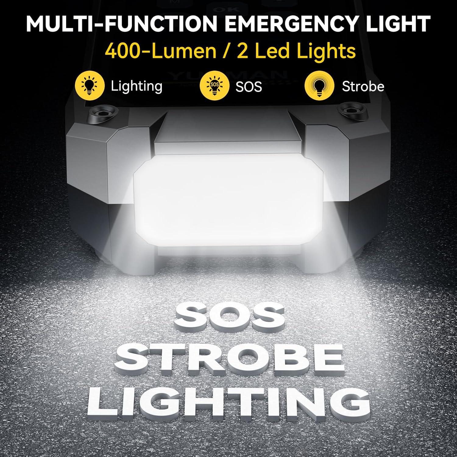 Arrancador de coche YUSMAN F04 7000A 12V con compresor