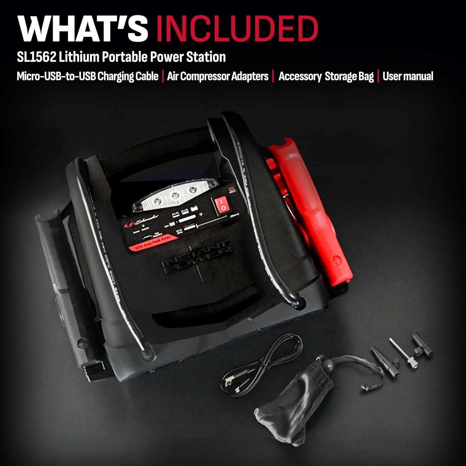 Arrancador de Salto Schumacher SL1562 1200A 12V 4-en-1