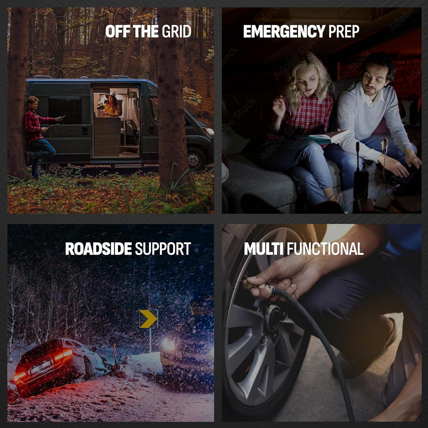 Arrancador de Salto Schumacher SL1562 1200A 12V 4-en-1