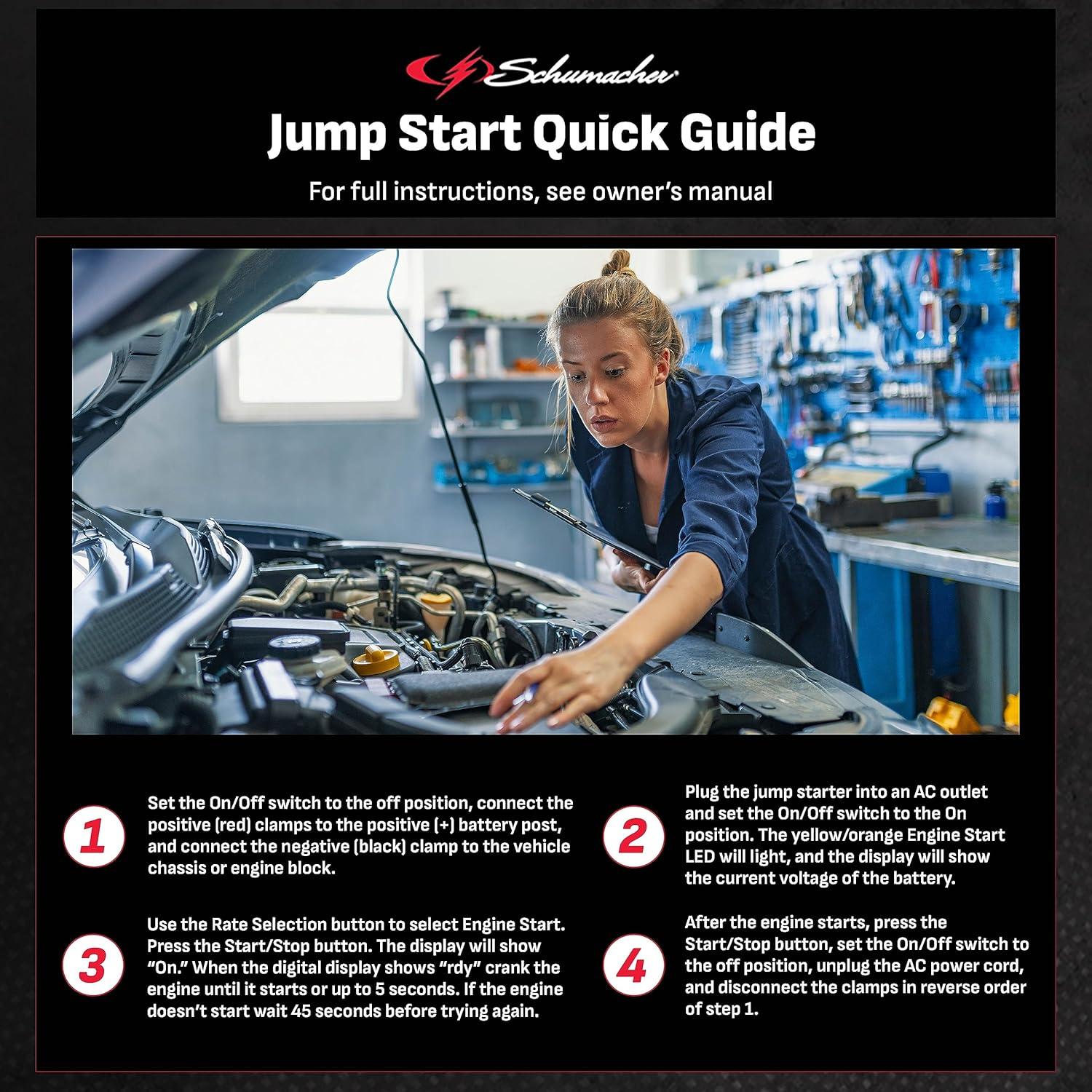 Cargador y Arrancador Schumacher SC1400 300A 6V/12V Automático