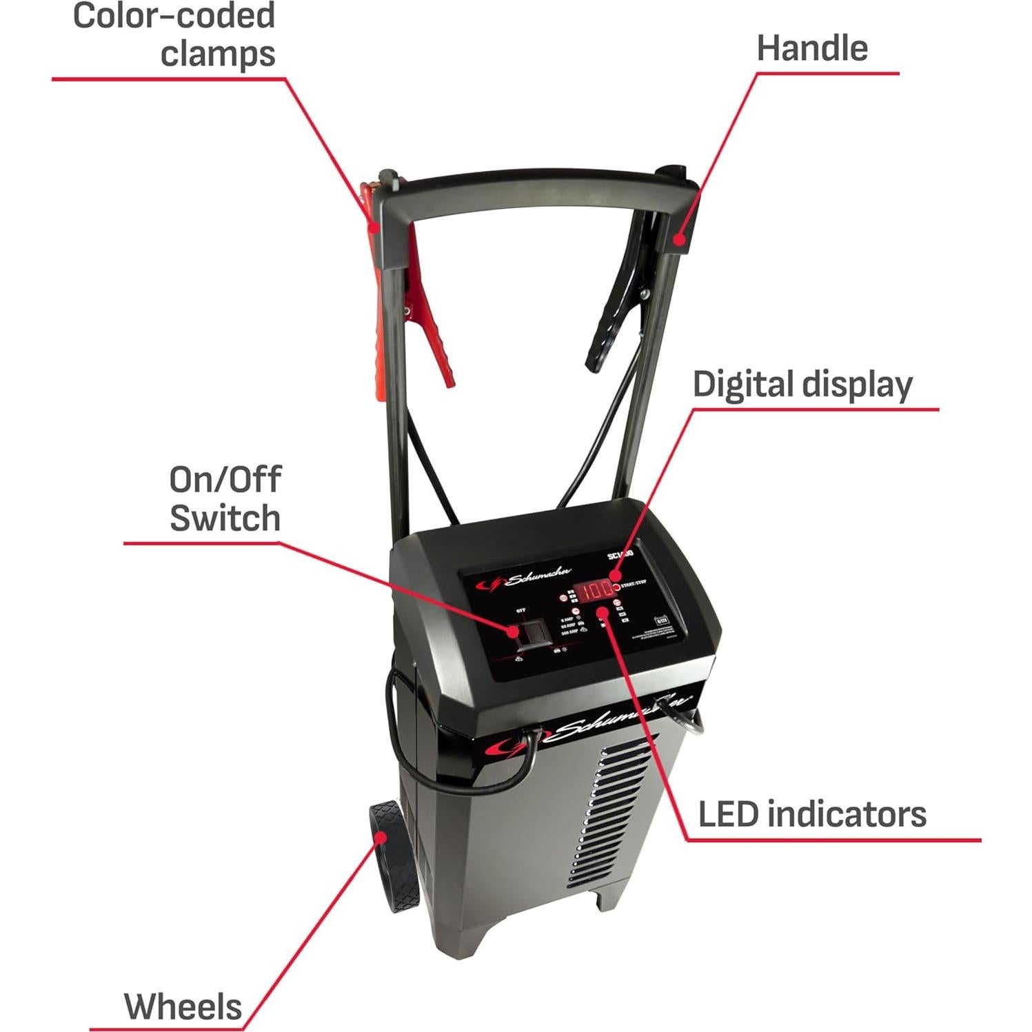 Cargador y Arrancador Schumacher SC1400 300A 6V/12V Automático