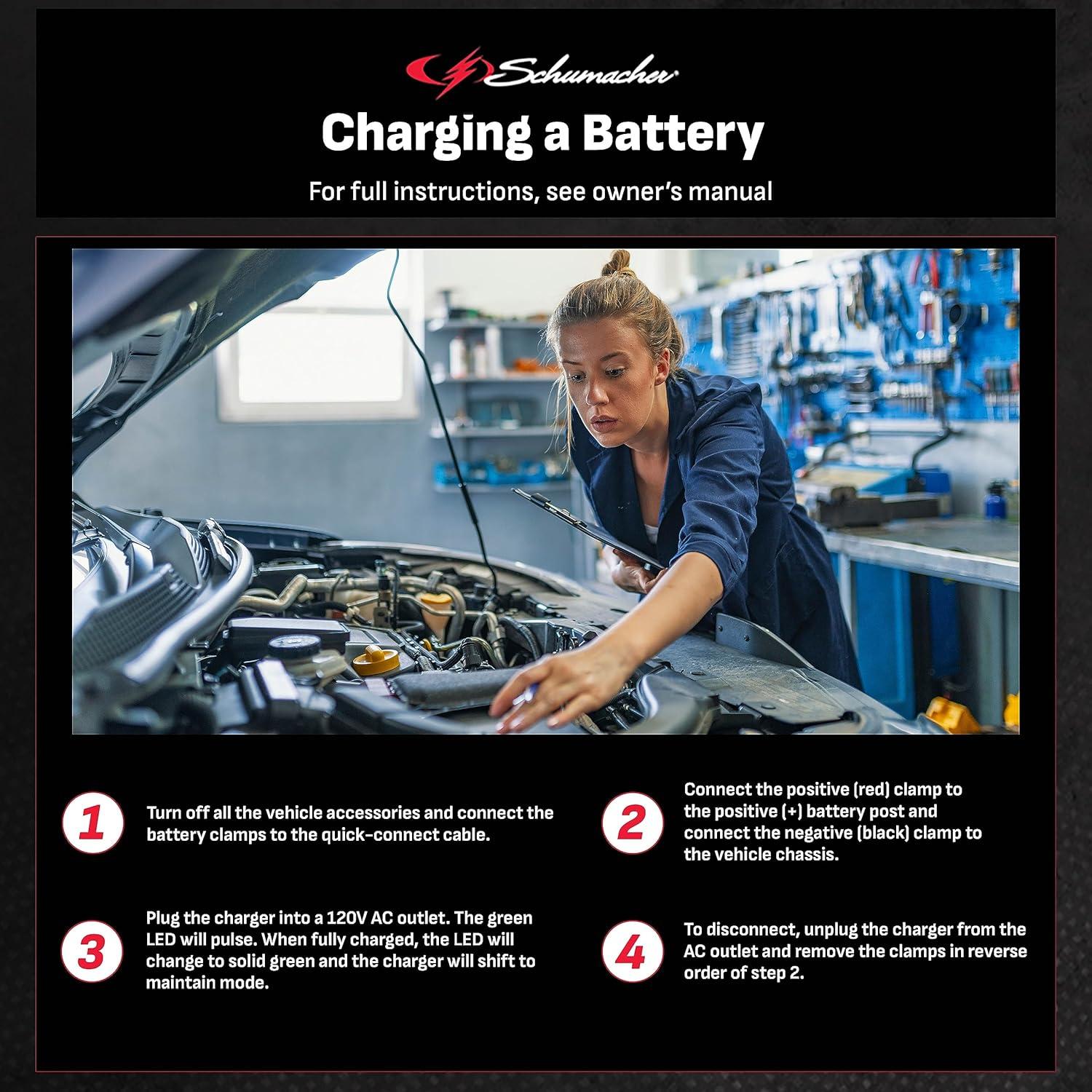 Cargador Mantenedor Schumacher SC1299 0.8A 12V Automático