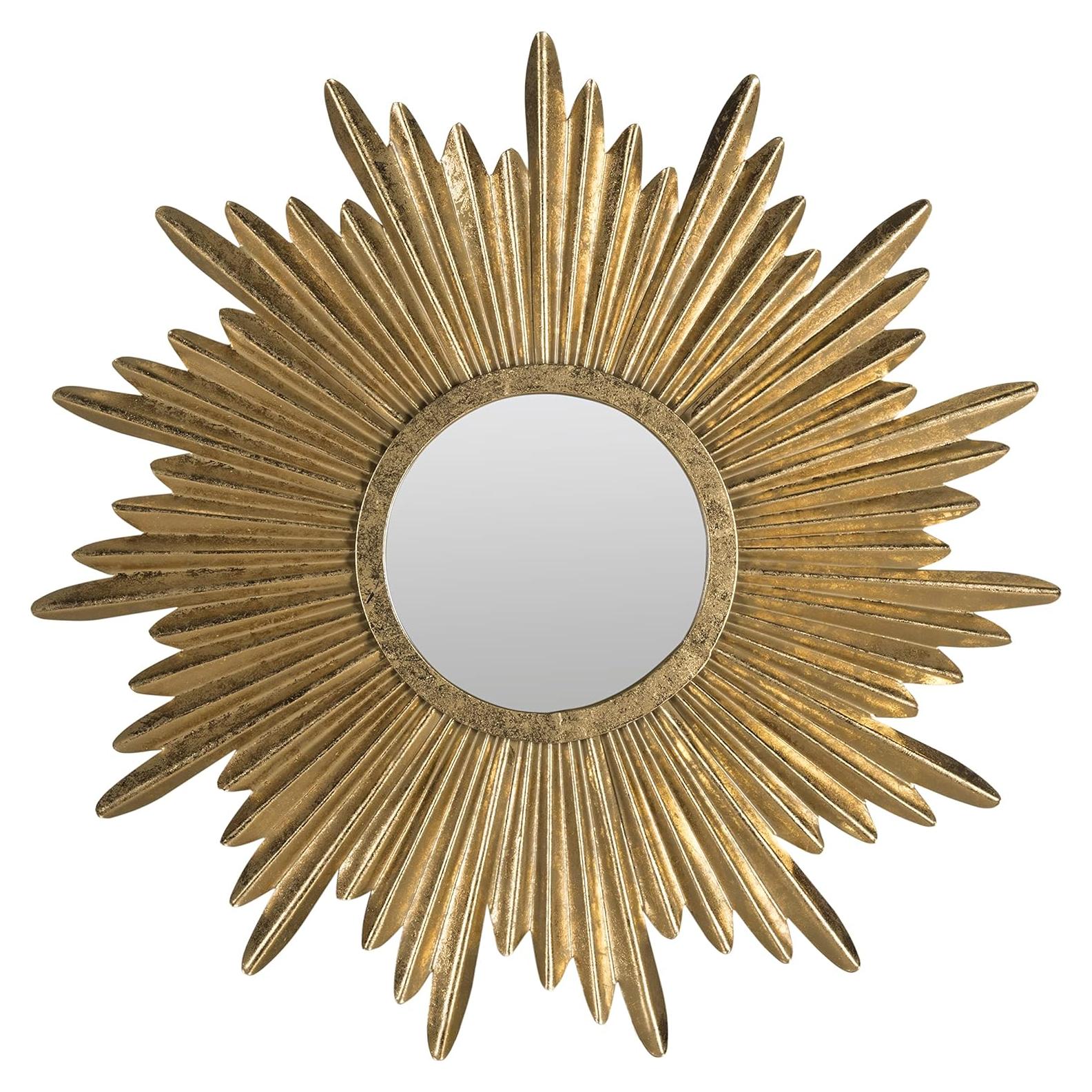 Espejo Redondo Decorativo Safavieh Josephine 85.1 cm Oro Antiguo