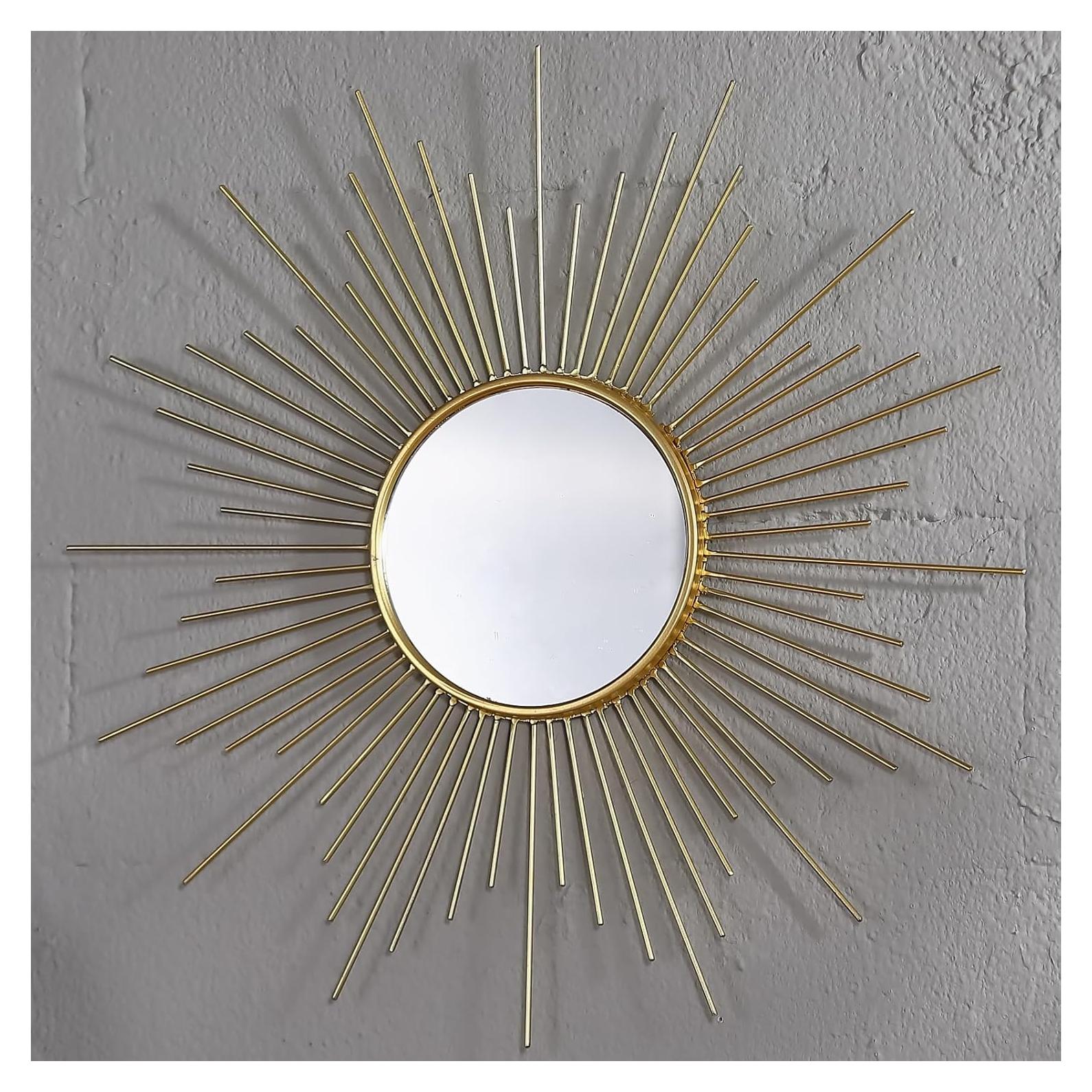 Espejo Solar Grande MOCOME 61 cm Oro Decoración Pared