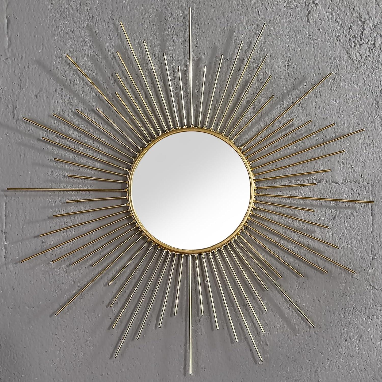 Espejo Solar Grande MOCOME 61 cm Oro Decoración Pared