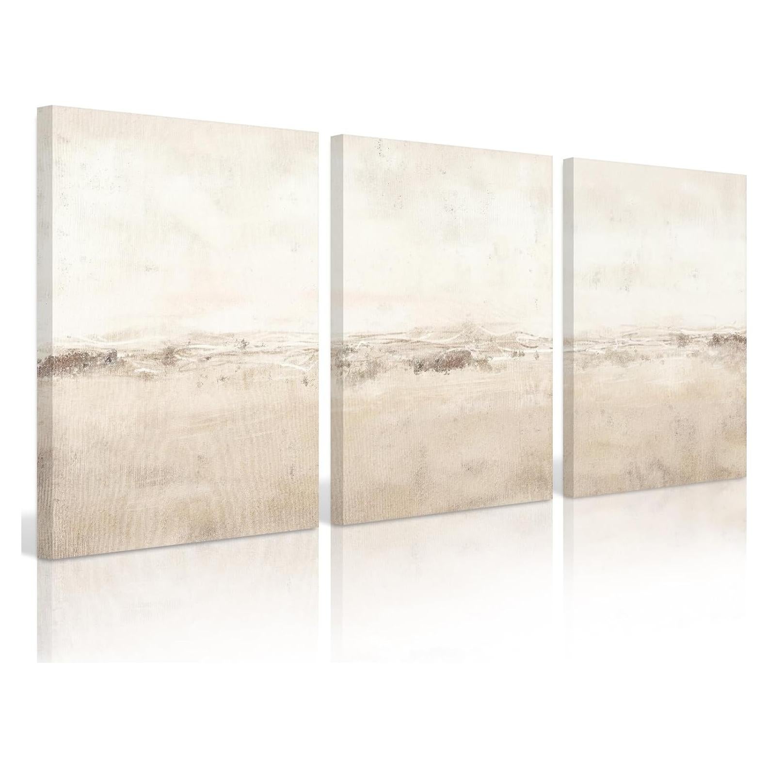 Conjunto de 3 Impresiones en Lienzo Abstracto Baccone 91x61 cm