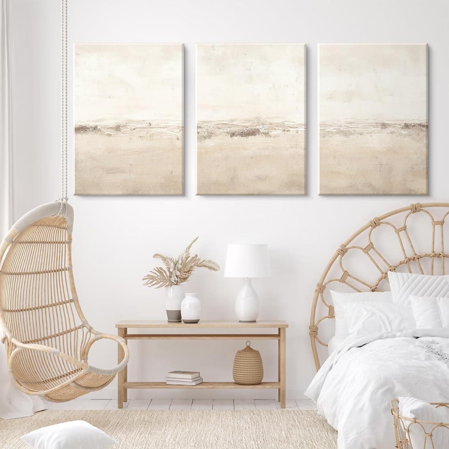 Conjunto de 3 Impresiones en Lienzo Abstracto Baccone 91x61 cm