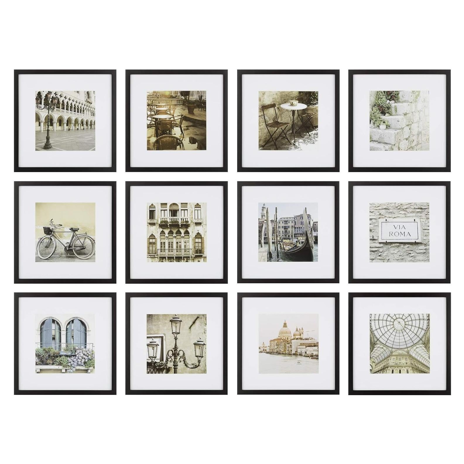 Conjunto de 12 Marcos de Foto Gallery Perfect 30x30 cm