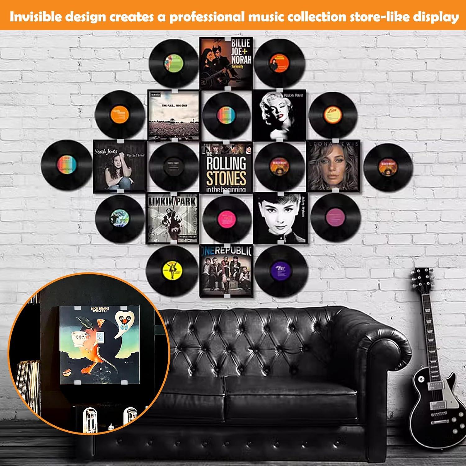Soporte de Pared para Discos de Vinilo Vodolo 18 PCS Acrílico