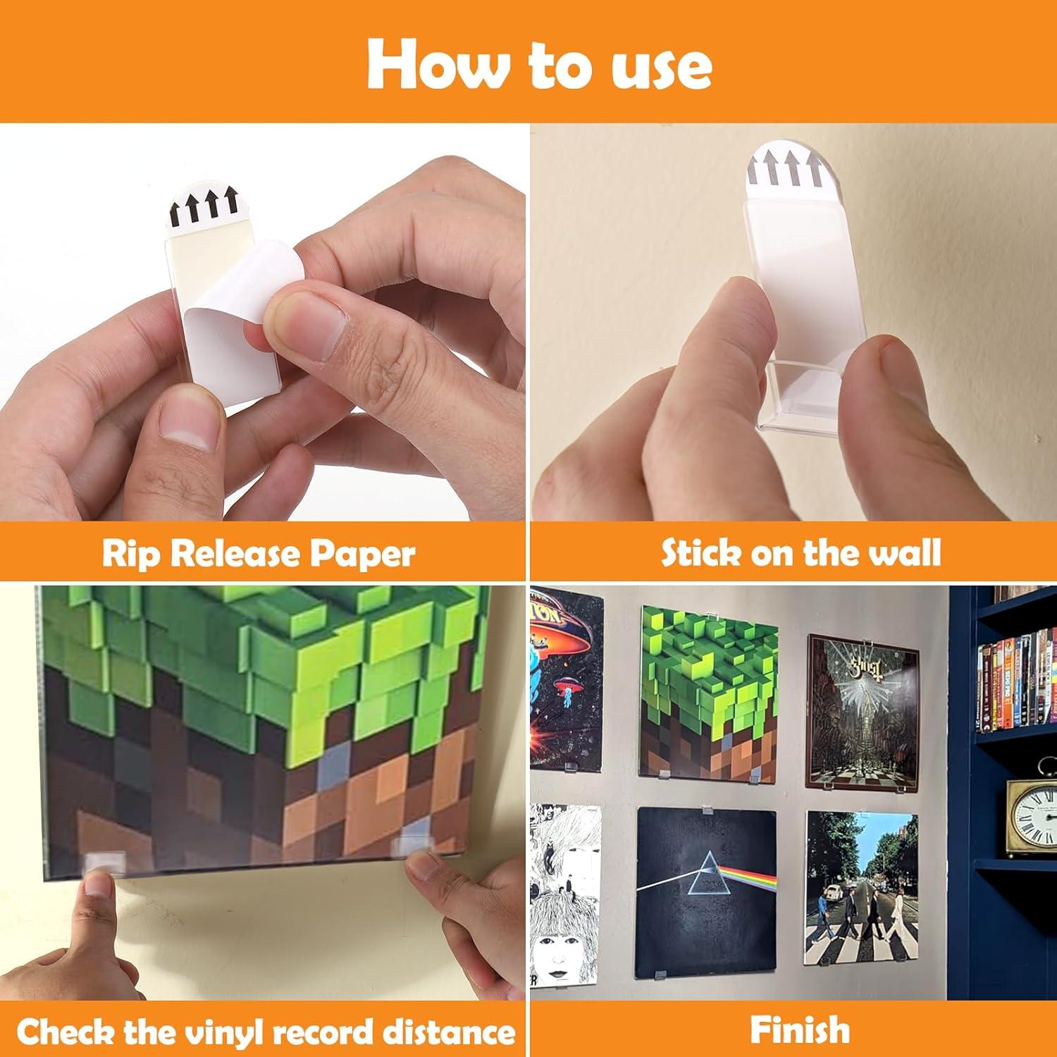 Soporte de Pared para Discos de Vinilo Vodolo 18 PCS Acrílico