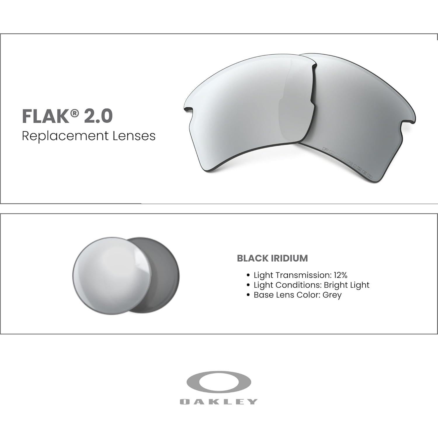 Lentes de Reemplazo Polarizados Oakley Flak 2.0 XL Chrome