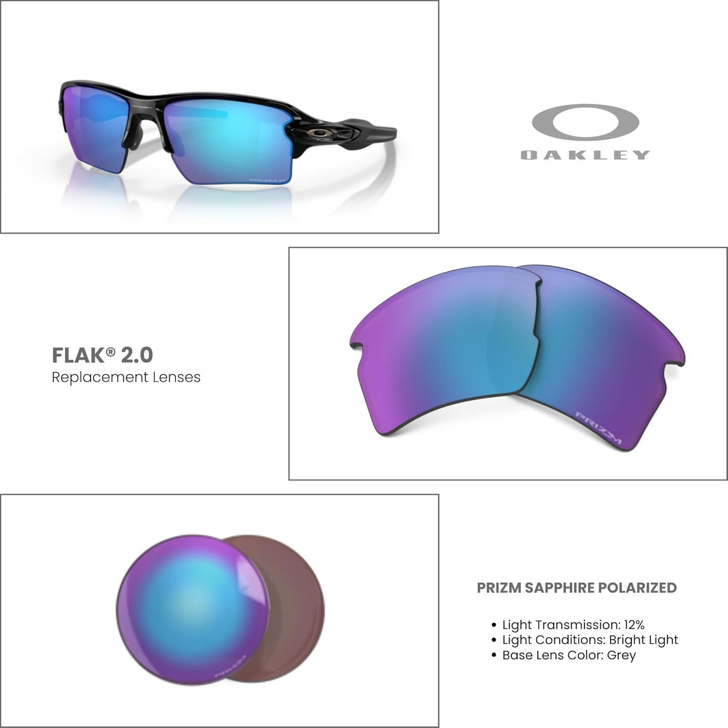 Lentes Reemplazo Oakley Flak 2.0 XL Polarizados Prizm