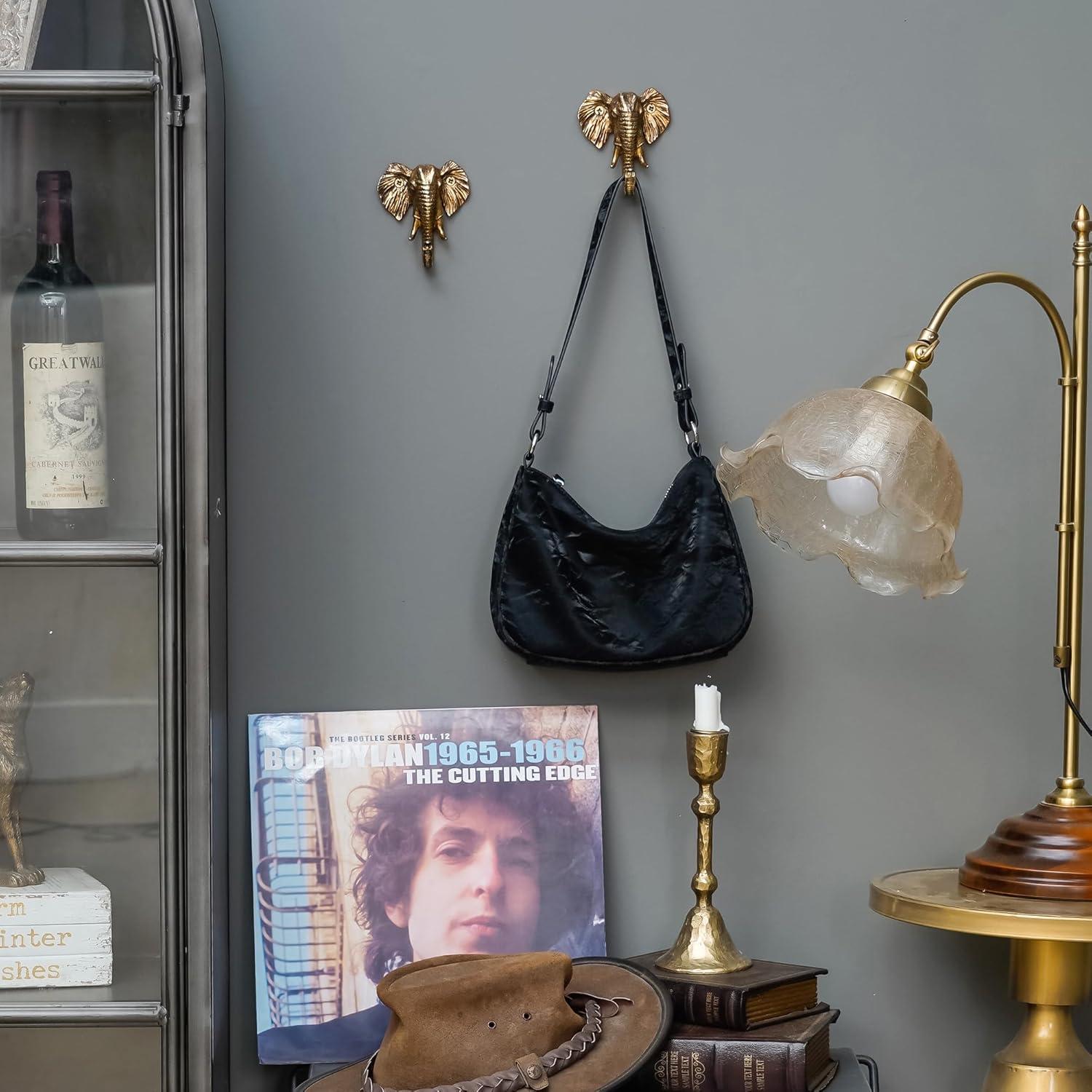 Gancho de Abrigo Metálico Dorado SOFFEE DESIGN Elefante 2 Pcs