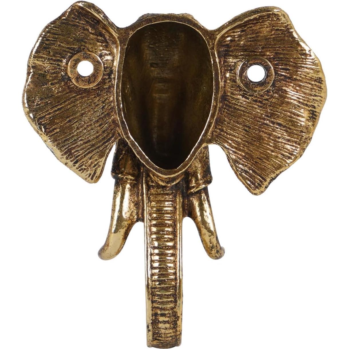 Gancho de Abrigo Metálico Dorado SOFFEE DESIGN Elefante 2 Pcs