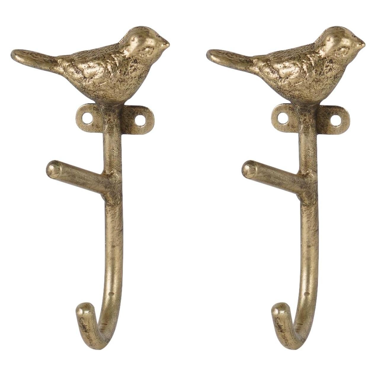 Ganchos de Pared de Metal SOFFEE DESIGN 2pcs Dorado 3D