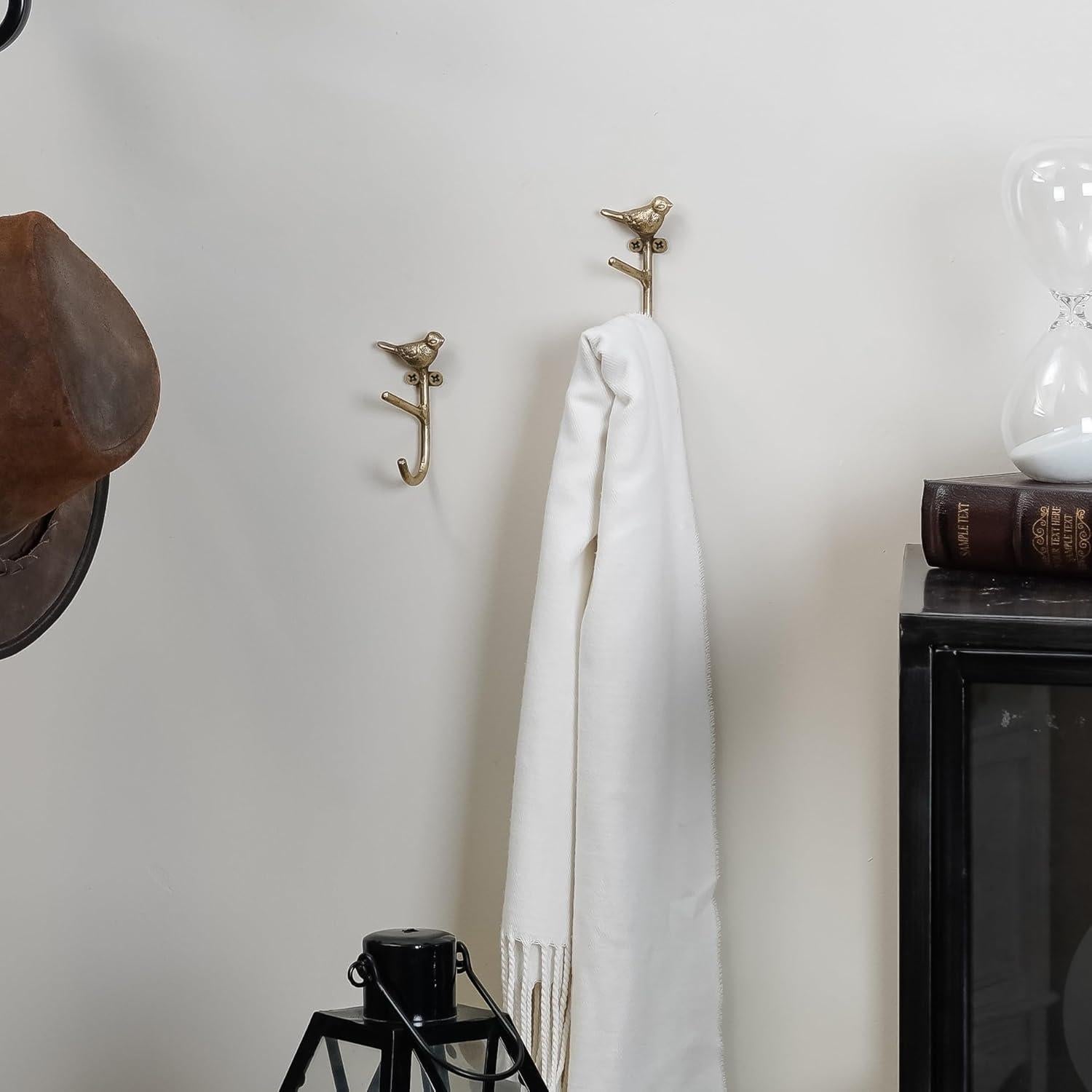 Ganchos de Pared de Metal SOFFEE DESIGN 2pcs Dorado 3D