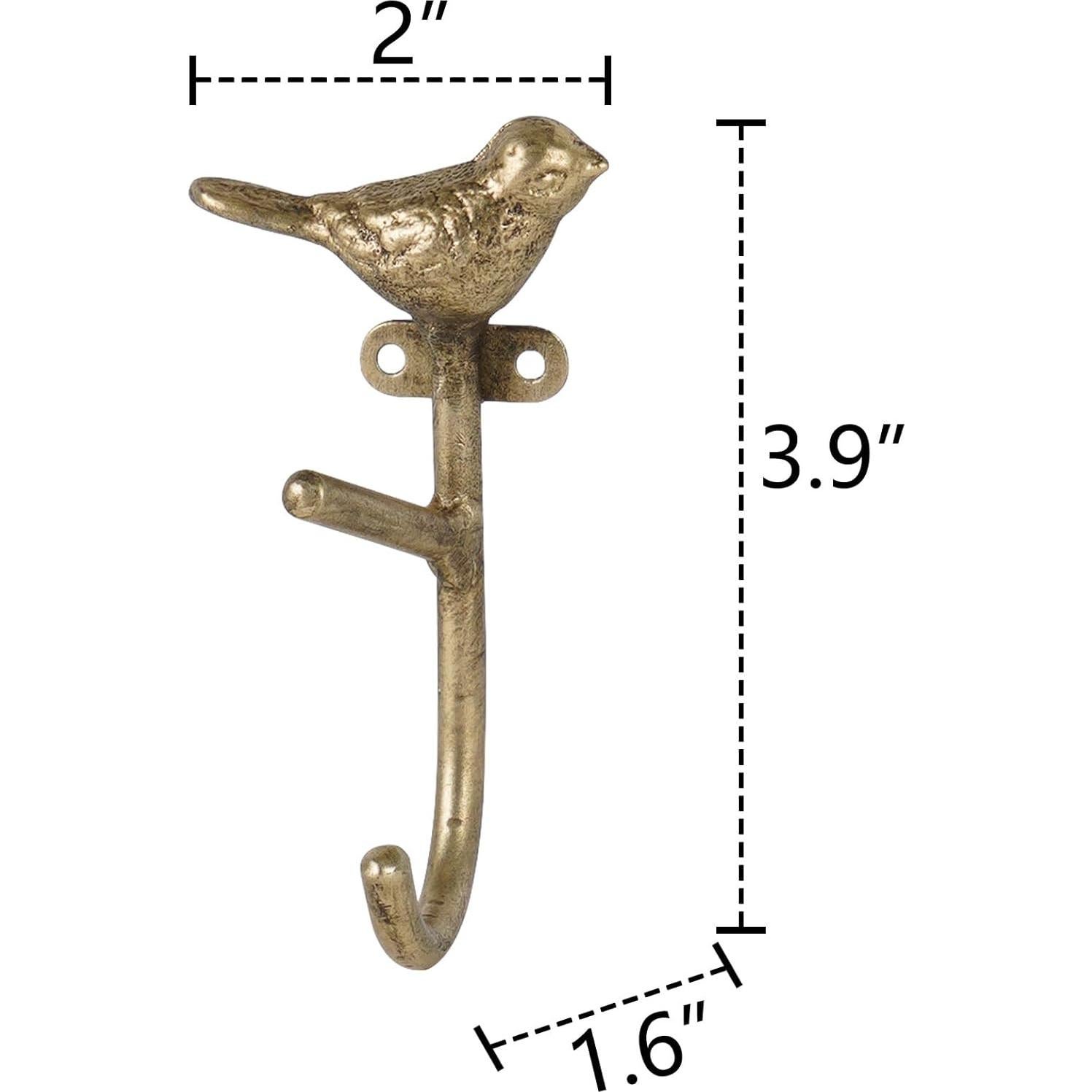 Ganchos de Pared de Metal SOFFEE DESIGN 2pcs Dorado 3D