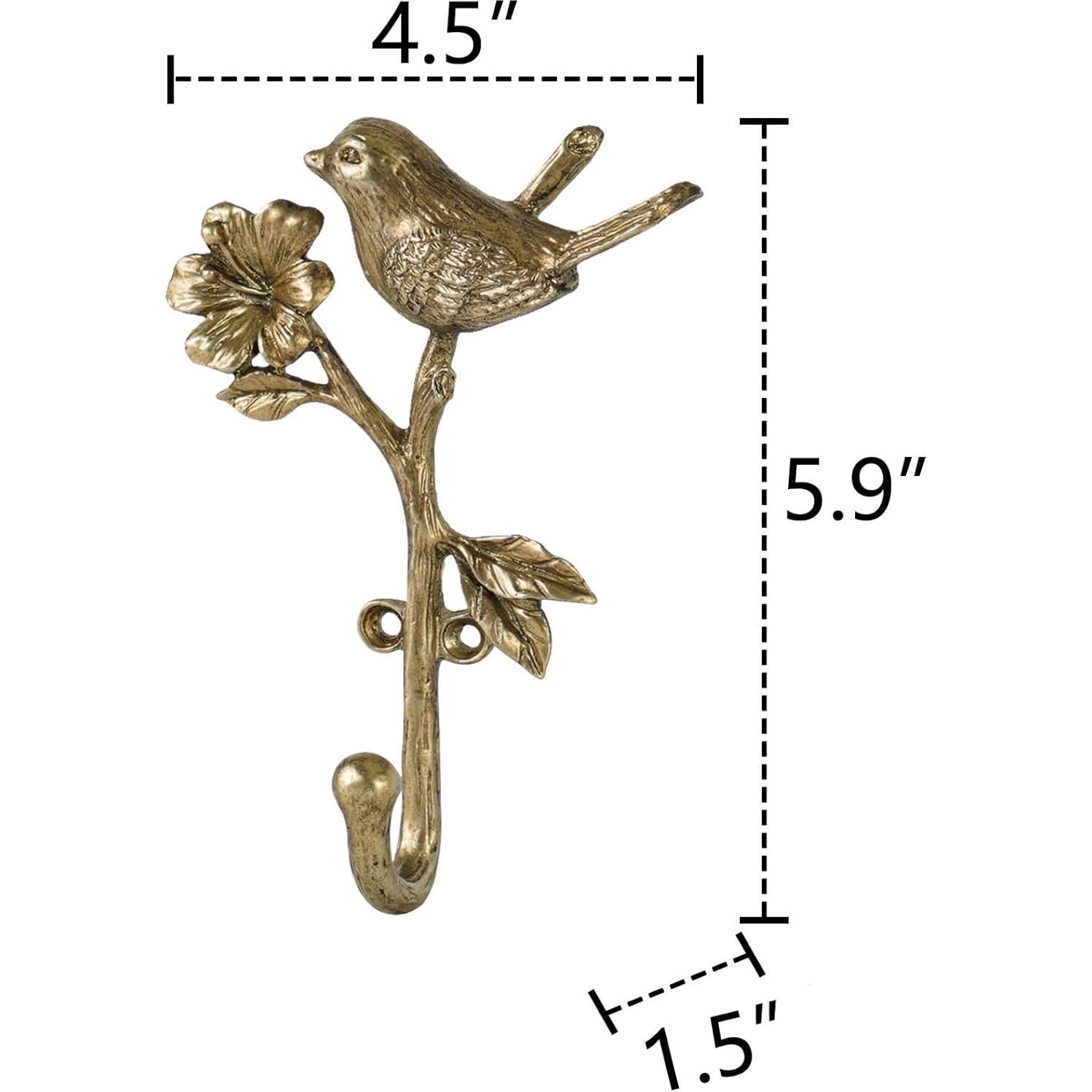 Ganchos de Abrigo Metálicos Dorados Soffee Design 2pcs 3D